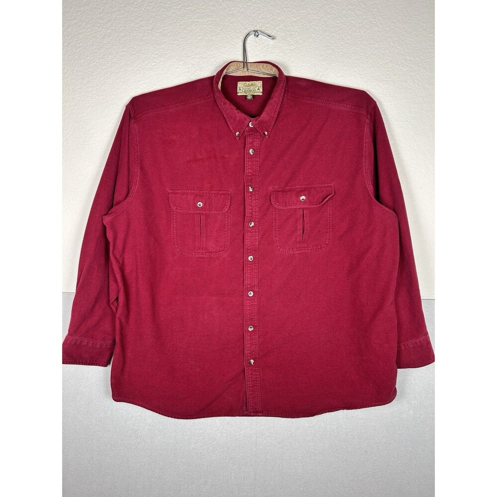 Cabela's Deerskin Soft Chamois Shirt Mens 3XL Tall Heavyweight Cotton Flannel